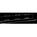 Acrylic Slatwall Popular Display Shelf (46"x5")